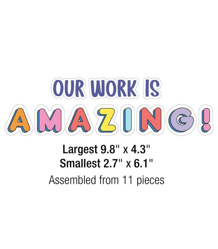 We Stick Together Our Work Is Amazing Pre-punched Bulletin Board Set Grade PK-5-Bulletin Board Sets-Tools 4 Teaching-Classroom Decor and More