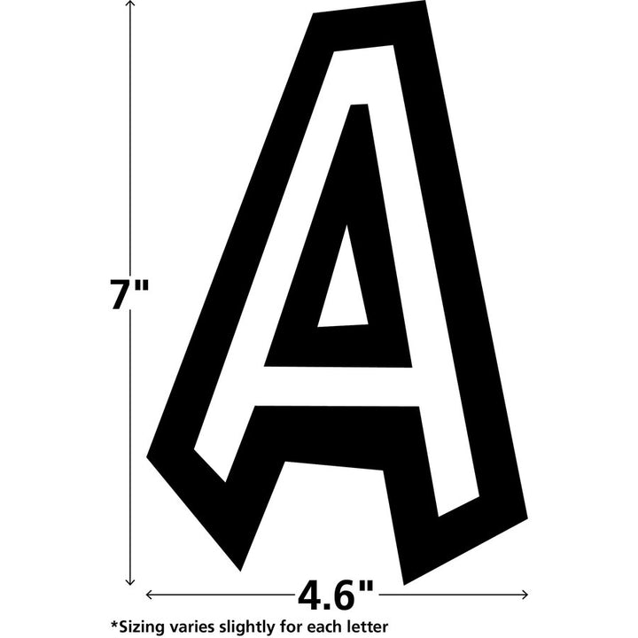 Black and White 7" Fun Font Letters-Letters-Tools 4 Teaching-Classroom Decor and More