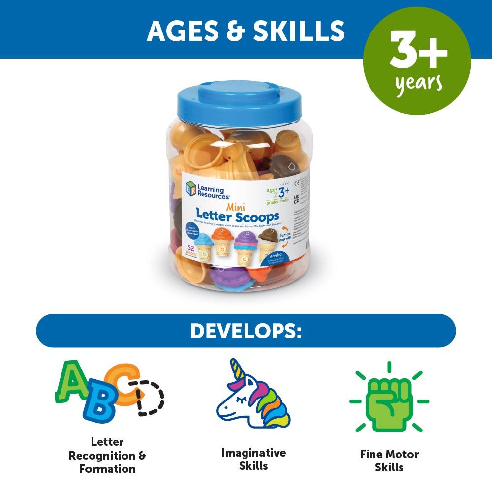 Mini Letter Scoops-Subjects - Reading - Alphabet-Tools 4 Teaching-Classroom Decor and More