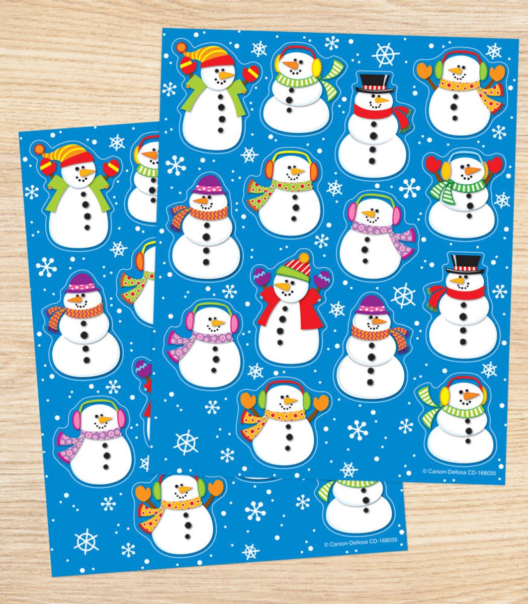 Snowmen Shape Stickers - Tools 4 Teaching