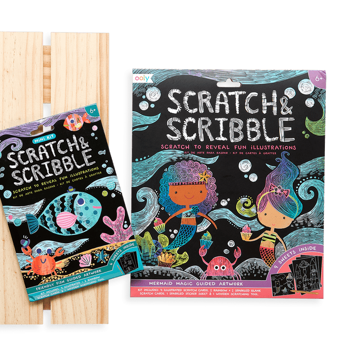 Friendly Fish Scratch and Scribble Mini Scratch Art Kit-Craft Activity-Tools 4 Teaching-Classroom Decor and More
