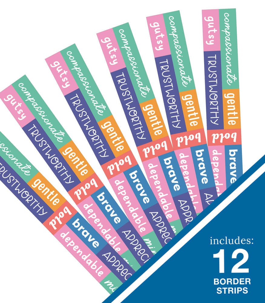 We Stick Together Positive Words Straight Bulletin Board Borders-Borders-Tools 4 Teaching-Classroom Decor and More