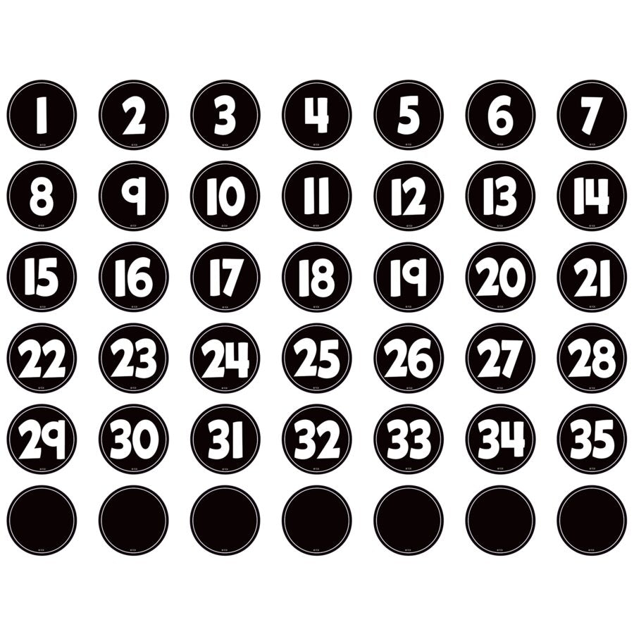 Black and White Number Magnetic Numbers Accents-Magnetic-Tools 4 Teaching-Classroom Decor and More