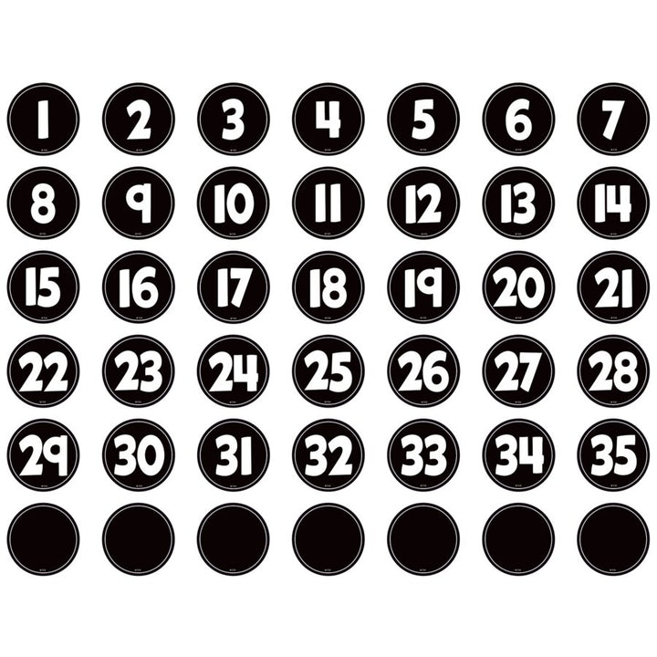 Black and White Number Magnetic Numbers Accents-Magnetic-Tools 4 Teaching-Classroom Decor and More