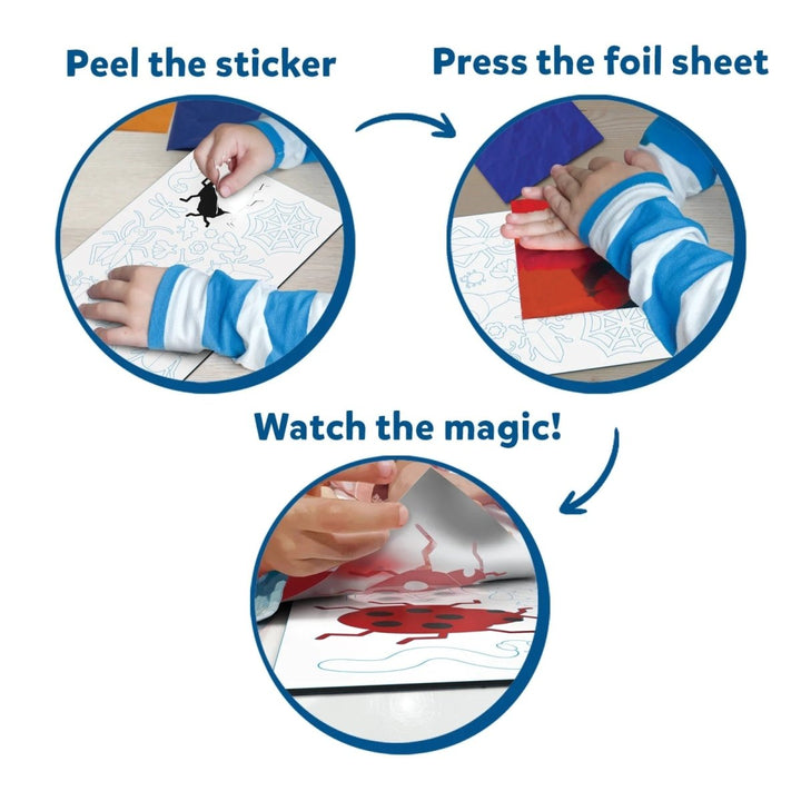 Foil Fun: Bugs & Butterflies | No Mess Art Kit (ages 4-9)-Craft Activity-Tools 4 Teaching-Classroom Decor and More