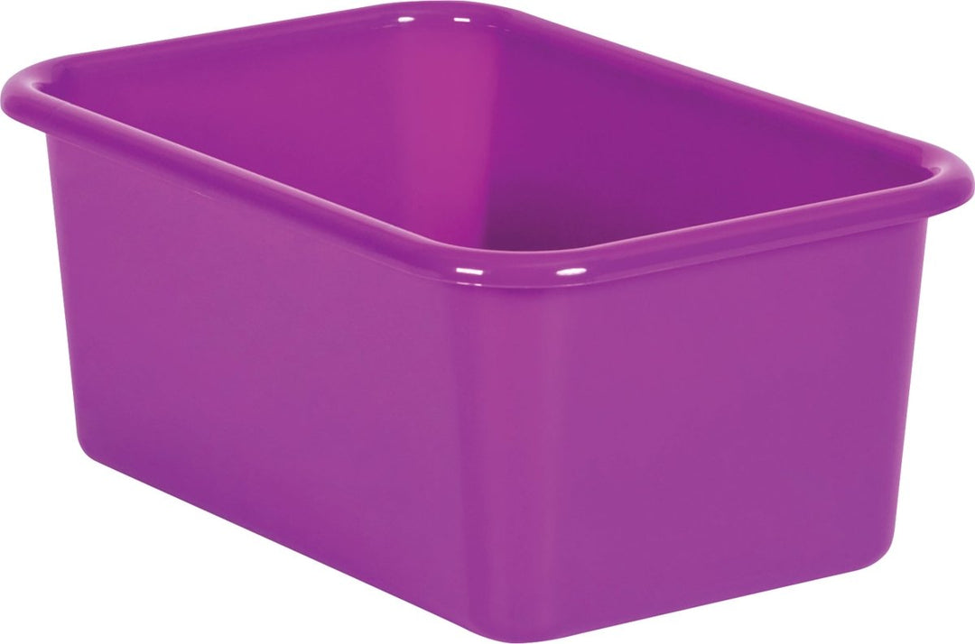 Small Plastic Storage Bin: Purple-Organization-Tools 4 Teaching-Classroom Decor and More
