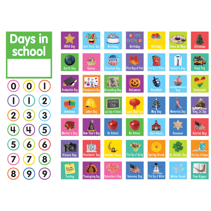 Colorful Calendar Bulletin Board-Calendars-Tools 4 Teaching-Classroom Decor and More