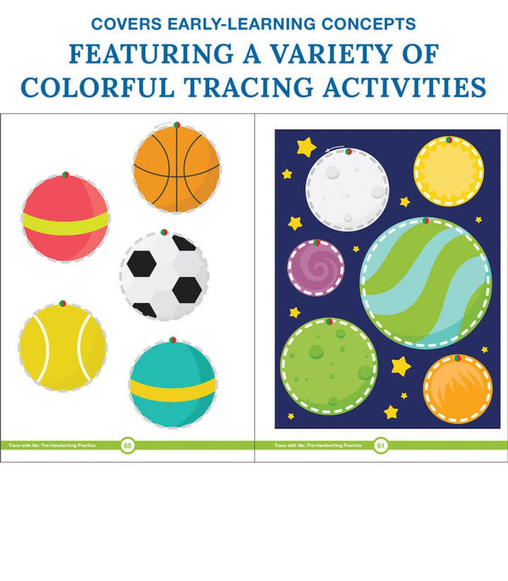 Trace with Me: Pre-Handwriting Practice Activity Book Grade PK-2 Paperback-Handwriting Books-Tools 4 Teaching-Classroom Decor and More