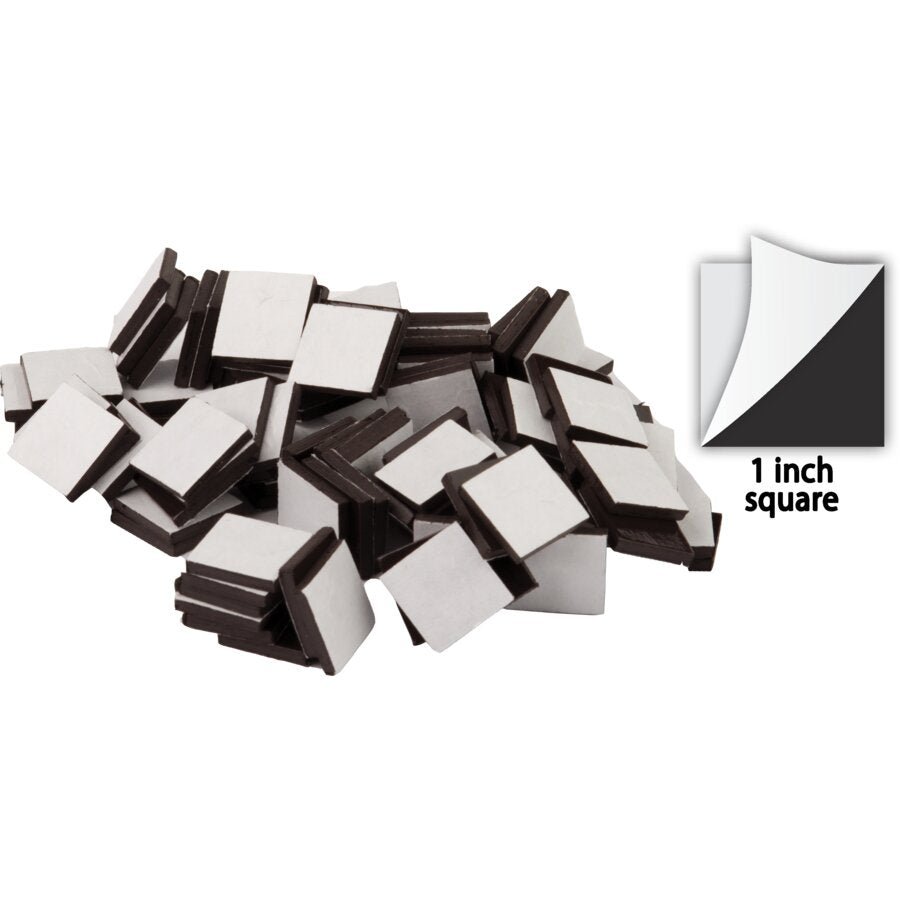 Adhesive Magnetic Squares 1" 50-Pack-Magnets-Tools 4 Teaching-Classroom Decor and More