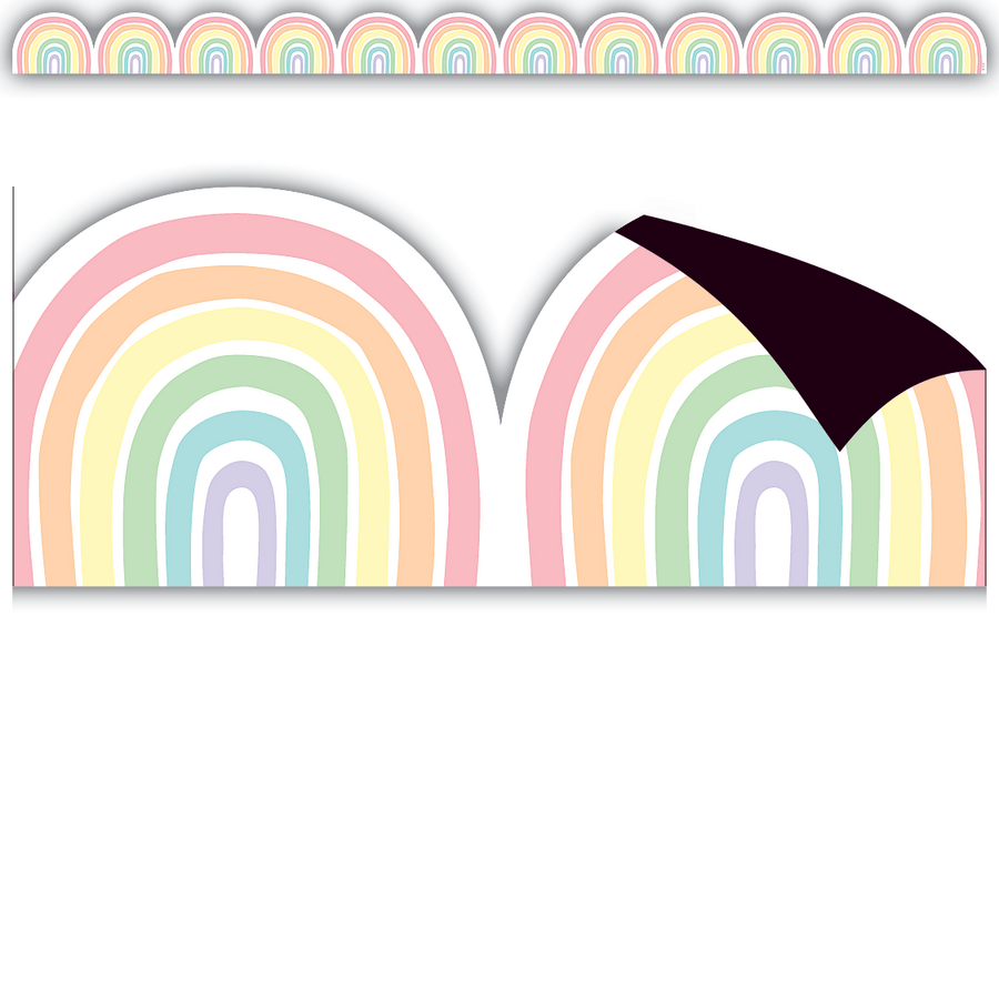 Pastel Pop Rainbows Magnetic Border-Magnetic-Tools 4 Teaching-Classroom Decor and More