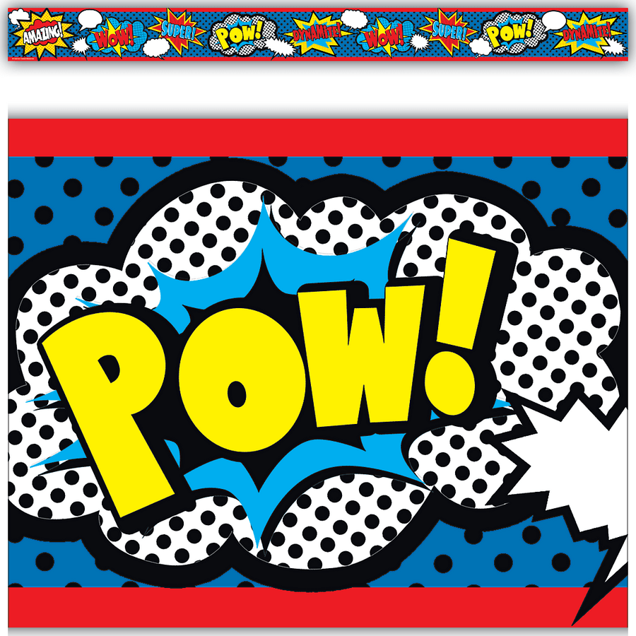 Superhero Straight Border Trim-Borders-Tools 4 Teaching-Classroom Decor and More