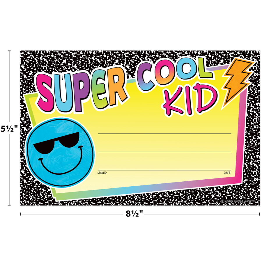 Brights 4Ever Super Cool Kid Awards-Awards-Tools 4 Teaching-Classroom Decor and More