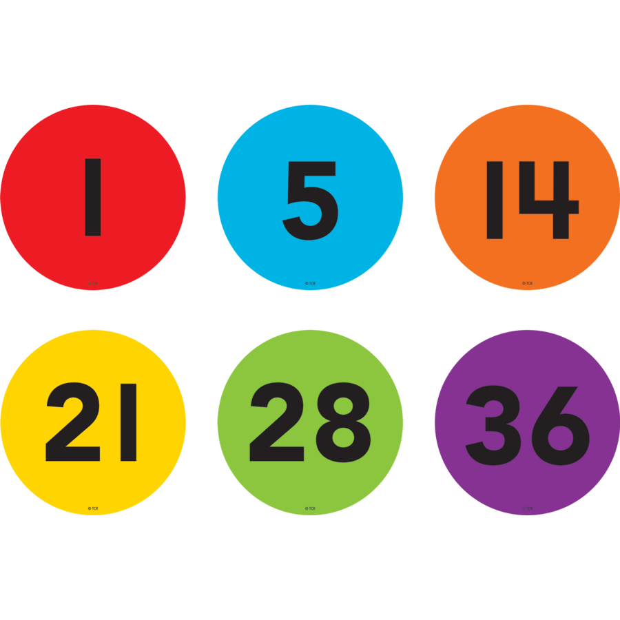 Spot On Floor Markers Numbers 1-36 - 4"-Classroom Essentials-Tools 4 Teaching-Classroom Decor and More