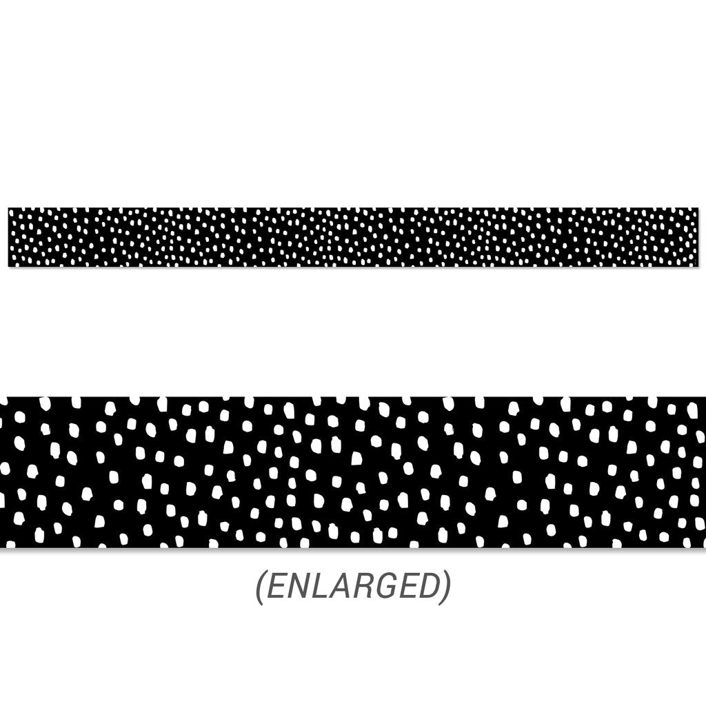 Messy Dots on Black EZ Border-Borders-Tools 4 Teaching-Classroom Decor and More