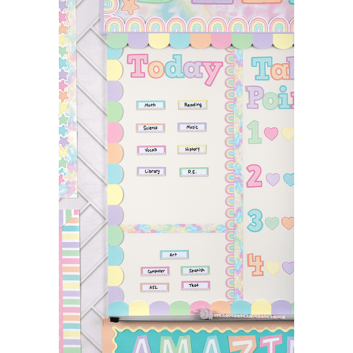 Pastel Pop Rainbow Labels Magnetic Accents-Magnetic-Tools 4 Teaching-Classroom Decor and More