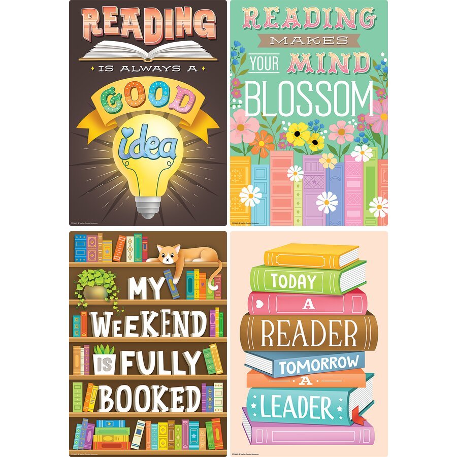 Reading Is Fun Small Poster Pack-Posters-Tools 4 Teaching-Classroom Decor and More