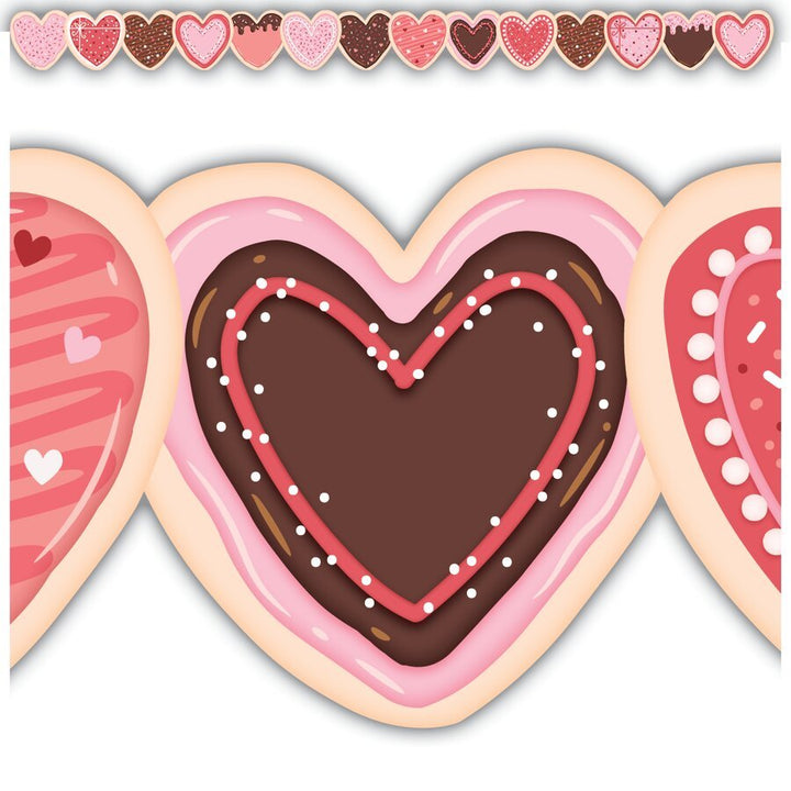 Frosted Heart Cookies Die-Cut Border Trim-Tools 4 Teaching-Classroom Decor and More