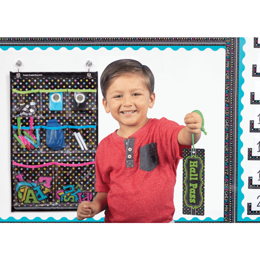 Chalkboard Brights Magnetic Hall Pass-Hall Passes-Tools 4 Teaching-Classroom Decor and More