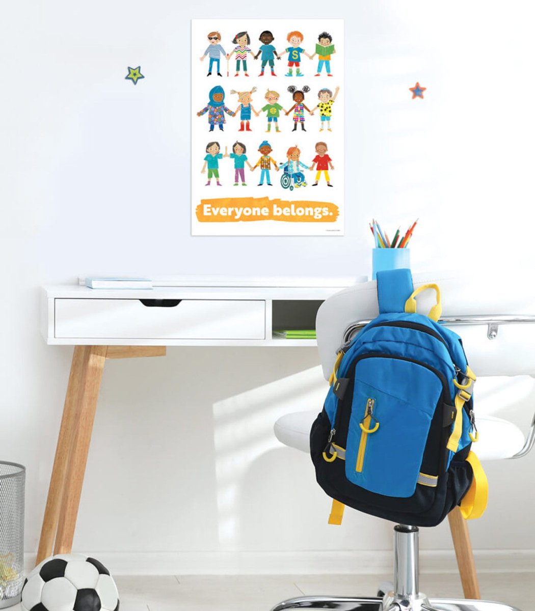 All Are Welcome: Everyone belongs. Poster-Posters-Tools 4 Teaching-Classroom Decor and More