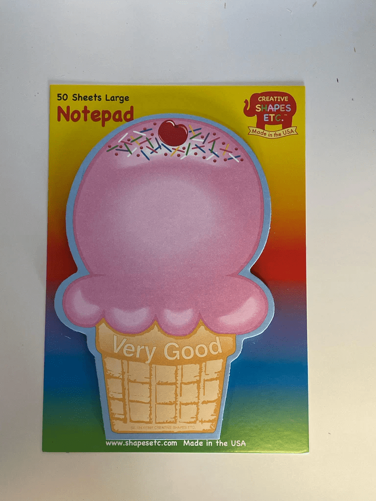 Large Notepad - Ice Cream Cone-Notepads-Tools 4 Teaching-Classroom Decor and More