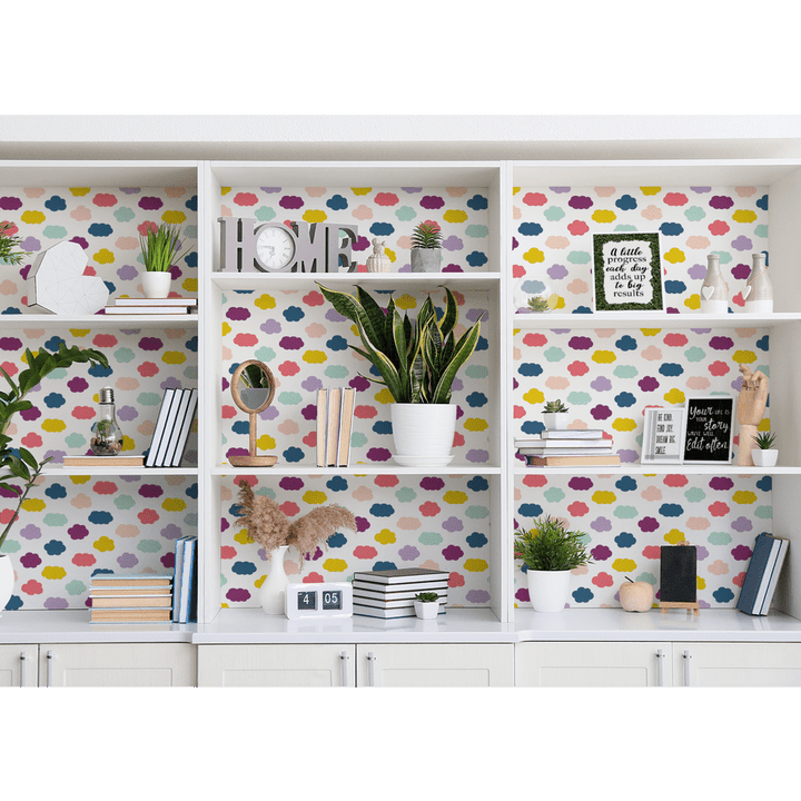 Oh Happy Day Clouds Peel and Stick Decorative Paper-Bulletin Board Paper - Better Than Paper-Tools 4 Teaching-Classroom Decor and More