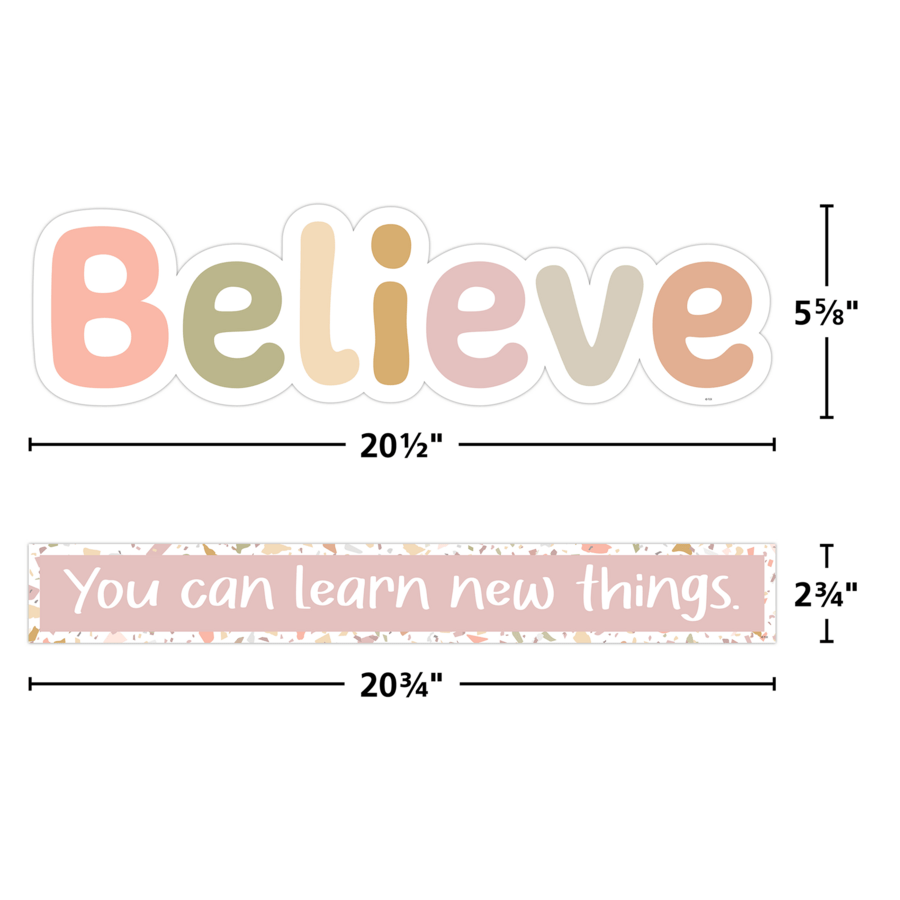 Terrazzo Tones Believe You Can Mini Bulletin Board-Mini Bulletin Boards-Tools 4 Teaching-Classroom Decor and More