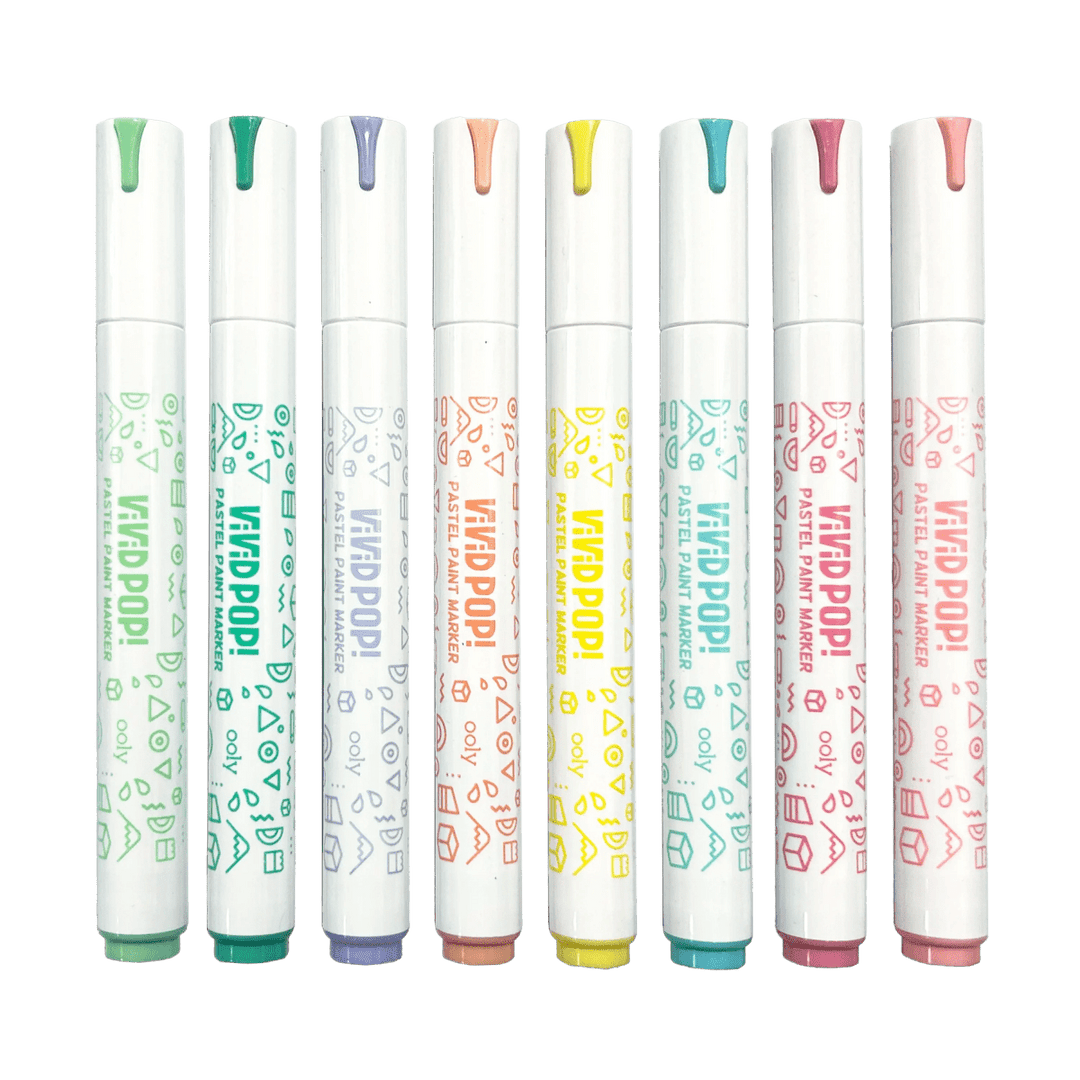 Vivid Pop! Water Based Paint Markers - Pastel - Set of 8-Art Supplies-Tools 4 Teaching-Classroom Decor and More