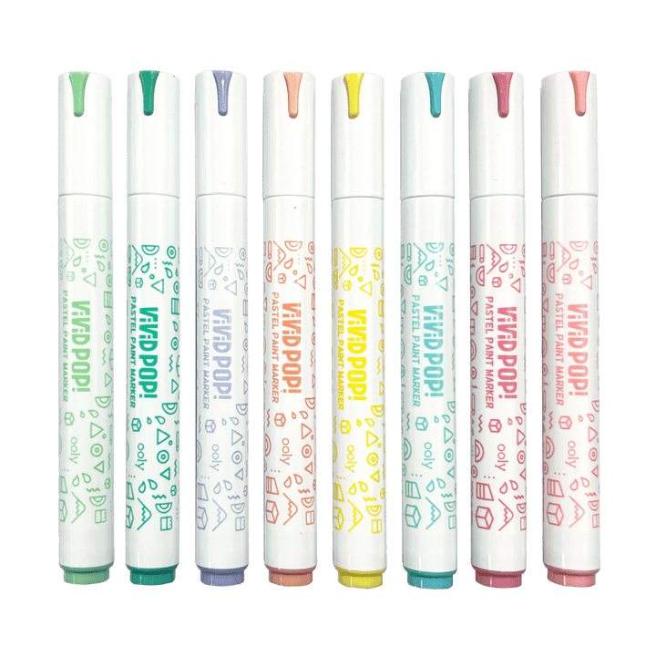 Vivid Pop! Water Based Paint Markers - Pastel - Set of 8-Art Supplies-Tools 4 Teaching-Classroom Decor and More