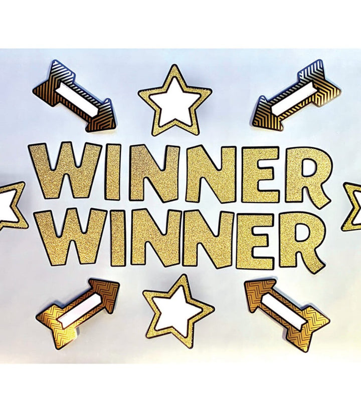 4in Gold Glitter Combo Pack Bulletin Board Letters-Letters-Tools 4 Teaching-Classroom Decor and More