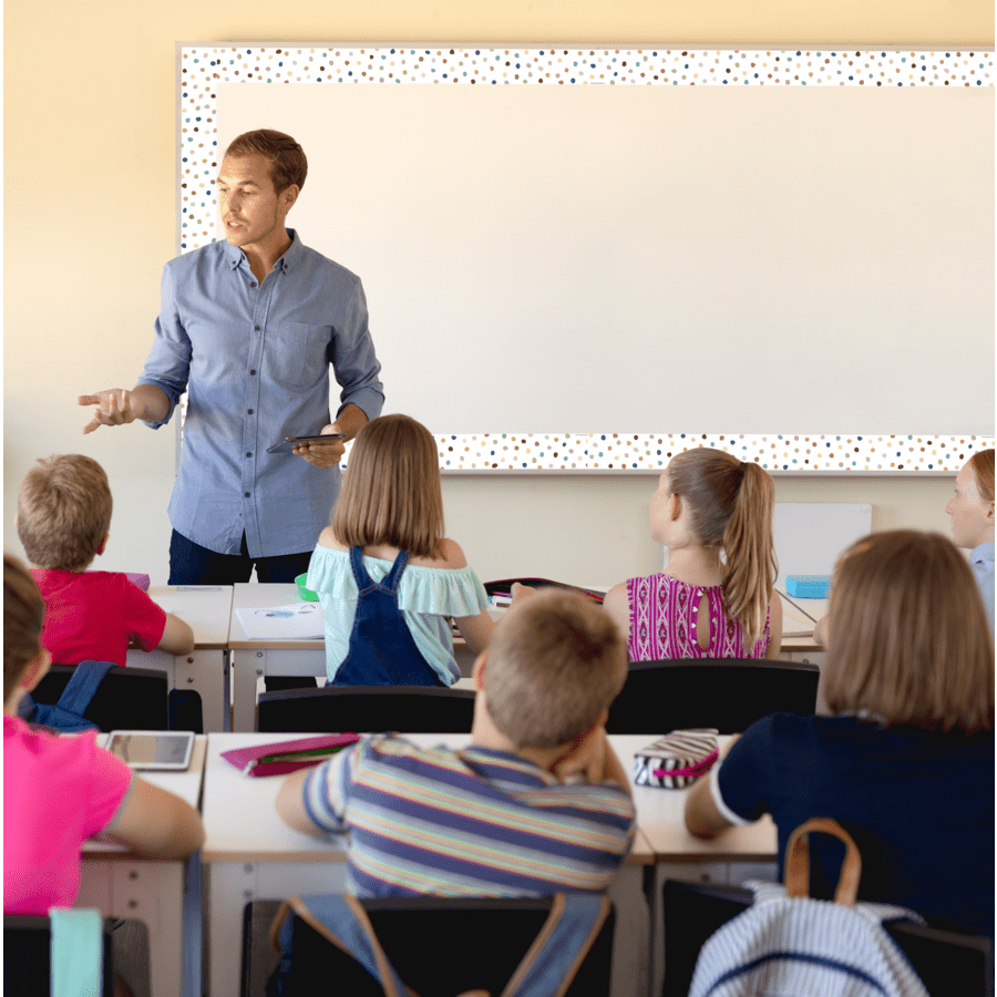 Everyone is Welcome Painted Dots Straight Border Trim-Borders-Tools 4 Teaching-Classroom Decor and More