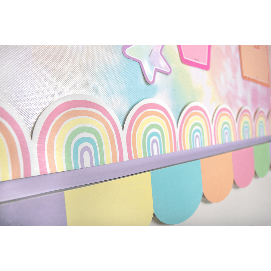 Pastel Pop Rainbows Die-Cut Border Trim-Borders-Tools 4 Teaching-Classroom Decor and More