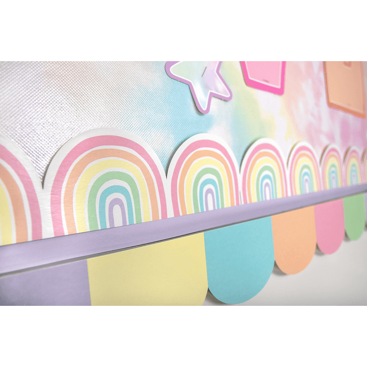 Pastel Pop Rainbows Die-Cut Border Trim-Borders-Tools 4 Teaching-Classroom Decor and More