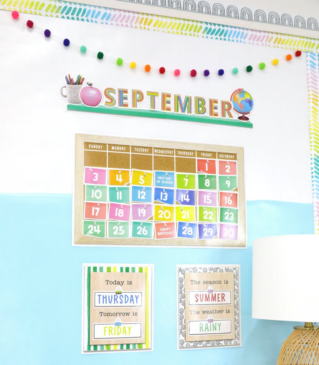 Creatively Inspired Calendar Bulletin Board Set-Bulletin Board Sets-Tools 4 Teaching-Classroom Decor and More
