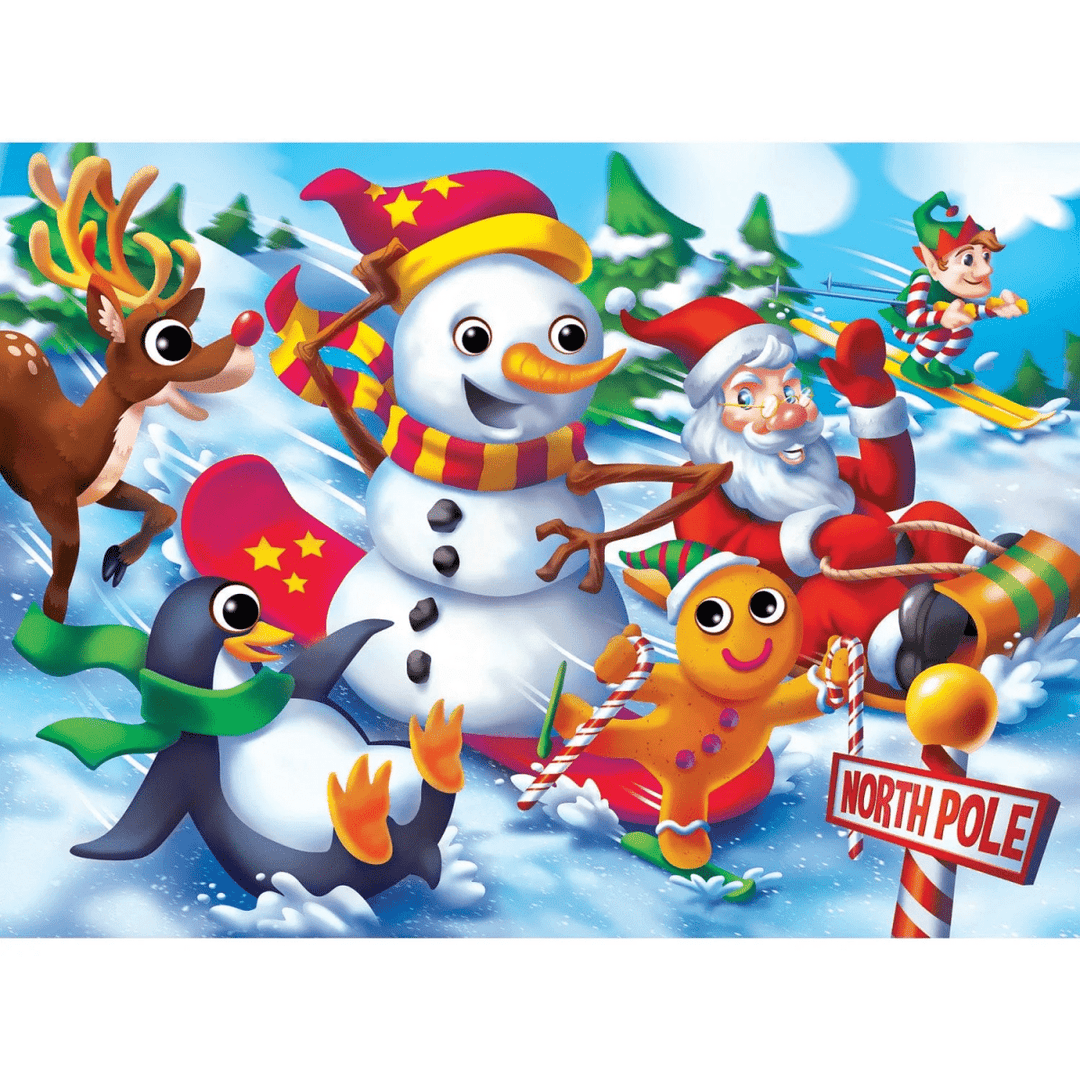 Googly Eyes Christmas 48 Piece Jigsaw Puzzle-Tools 4 Teaching-Classroom Decor and More