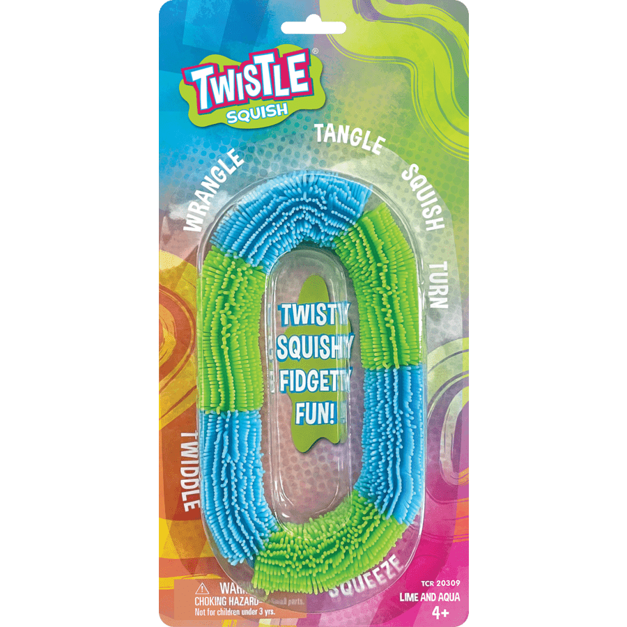 Twistle Squish Aqua And Lime-Fidgets-Tools 4 Teaching-Classroom Decor and More
