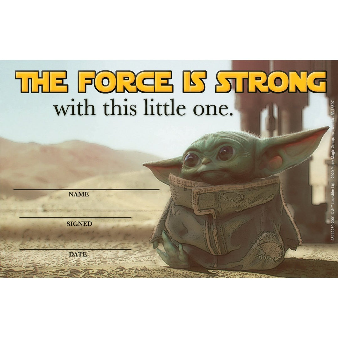 The Mandalorian The Force is Strong with This Little One Recognition Award-Awards-Tools 4 Teaching-Classroom Decor and More