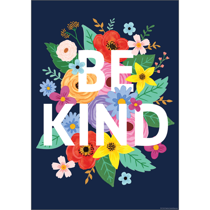 Wildflowers Be Kind Positive Poster-Posters-Tools 4 Teaching-Classroom Decor and More