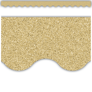 Scalloped Border Trim: Gold Glitz-Borders-Tools 4 Teaching-Classroom Decor and More