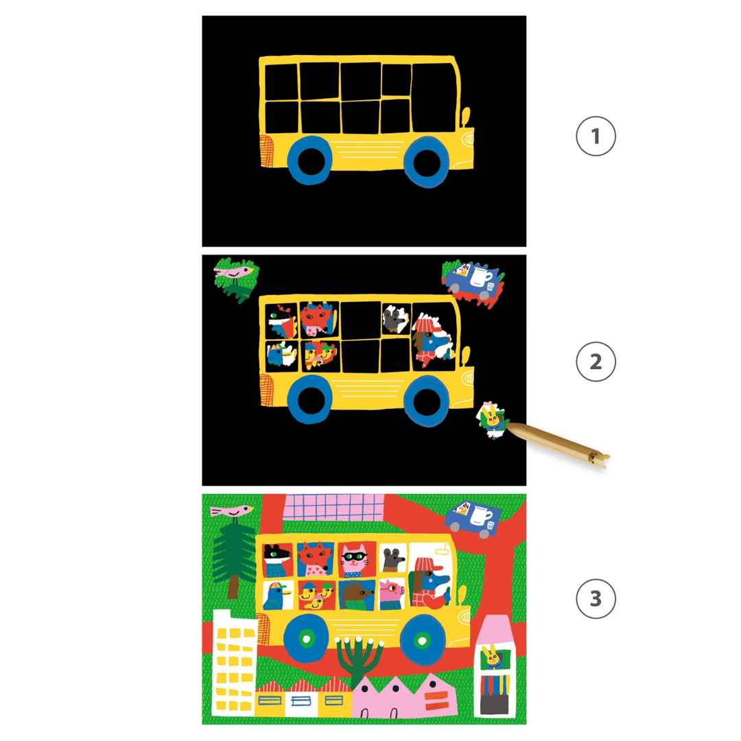Learning about Vehicles Scratch Cards Activity-Craft Activity-Tools 4 Teaching-Classroom Decor and More
