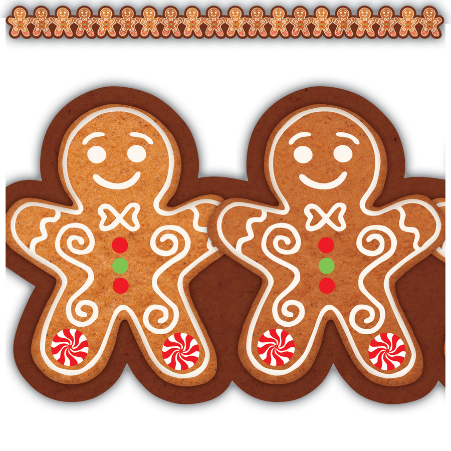 Gingerbread Cookies Die-Cut Border Trim-Tools 4 Teaching-Classroom Decor and More