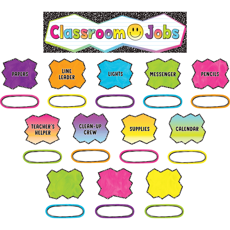 Brights 4Ever Classroom Jobs Mini Bulletin Board-Bulletin Board Sets-Tools 4 Teaching-Classroom Decor and More