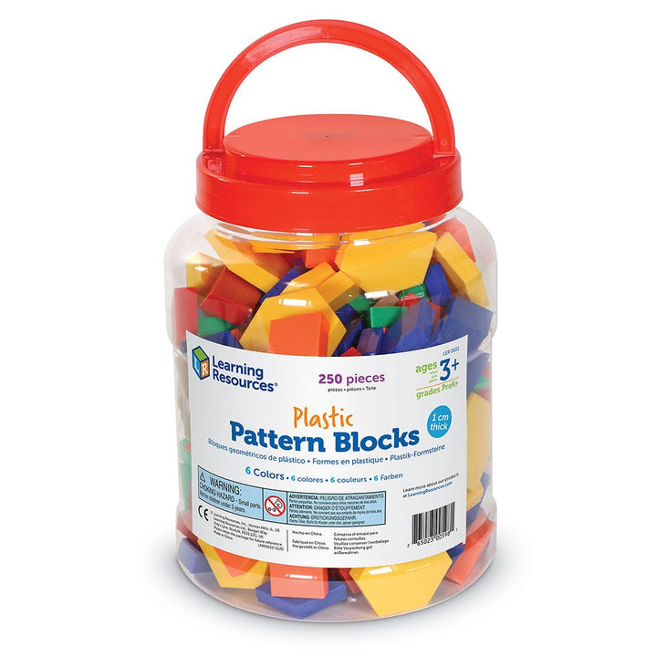 *Plastic Pattern Blocks - 1 cm, Set of 250-Numbers, Counting & Sorting-Tools 4 Teaching-Classroom Decor and More
