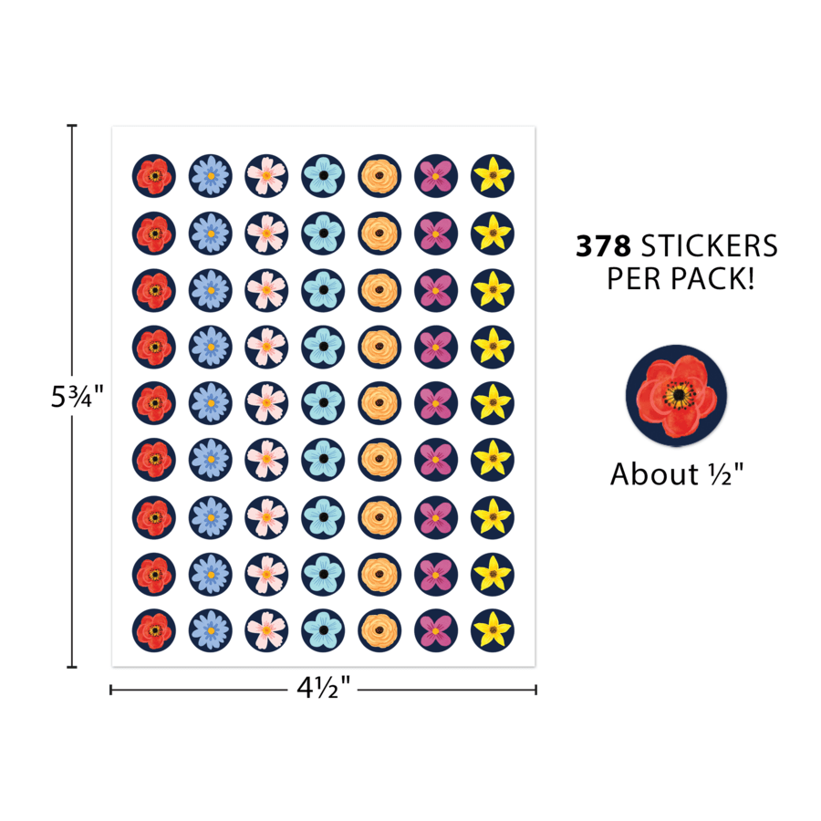 Wildflowers Mini Stickers-Stickers-Tools 4 Teaching-Classroom Decor and More