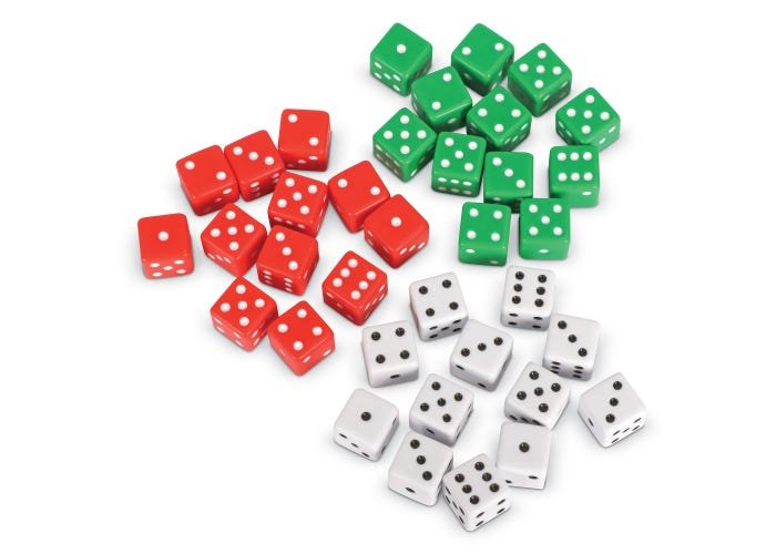 Dot Dice, Set of 36-Numbers, Counting & Sorting-Tools 4 Teaching-Classroom Decor and More