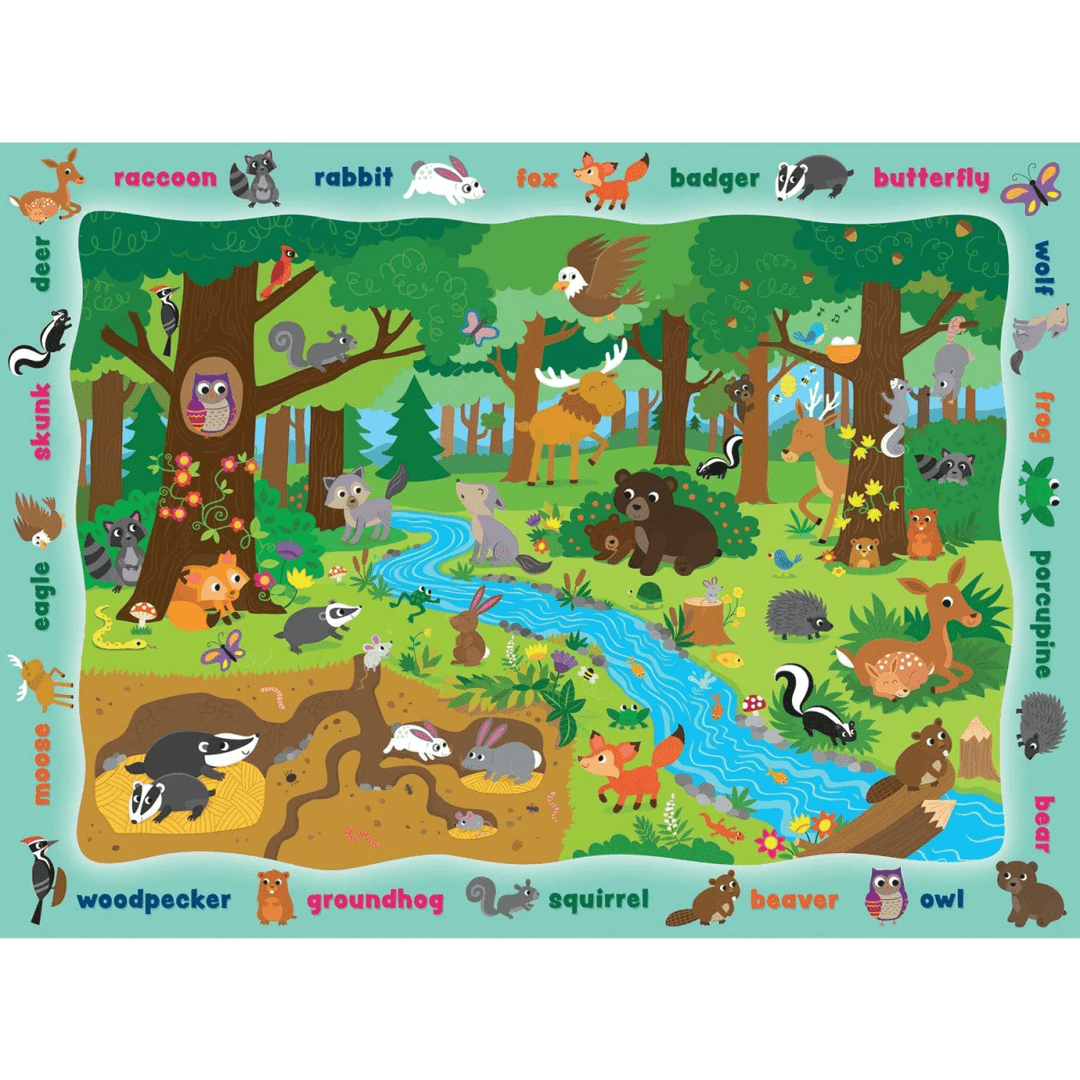 Hide & Seek - Animals in the Forest 48 Piece Jigsaw Puzzle-Puzzles-Tools 4 Teaching-Classroom Decor and More