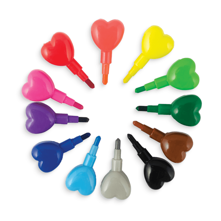 Heart to Heart Stacking Crayons-Art Supplies-Tools 4 Teaching-Classroom Decor and More