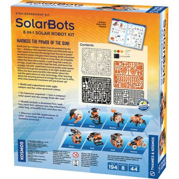 SolarBots: 8-in-1 Robot Kit-Science & STEM-Tools 4 Teaching-Classroom Decor and More