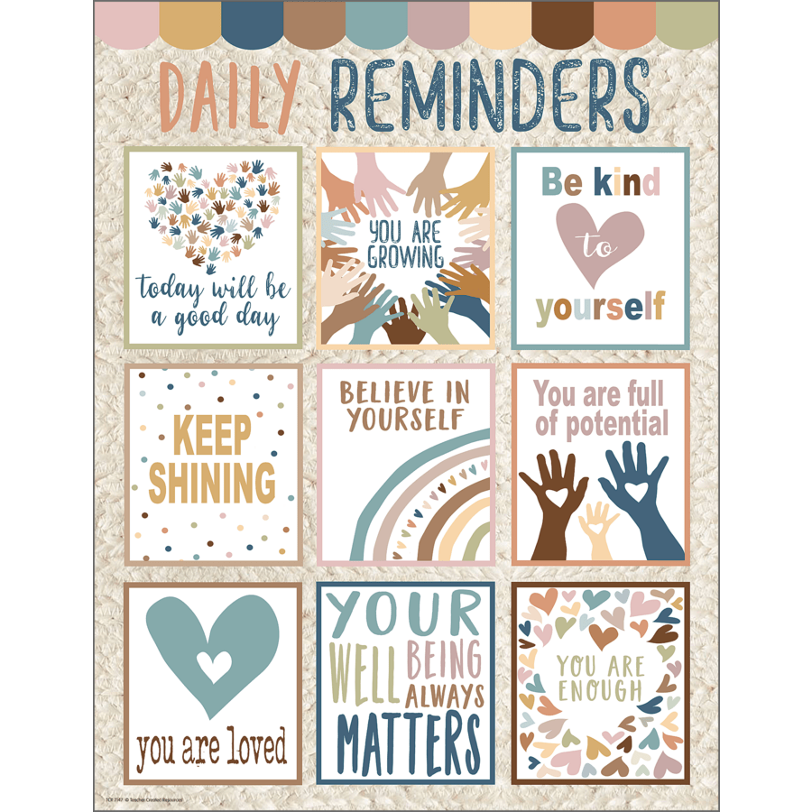 Everyone is Welcome Daily Reminders Chart-Charts-Tools 4 Teaching-Classroom Decor and More