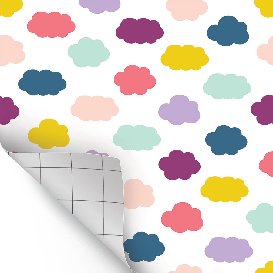 Oh Happy Day Clouds Peel and Stick Decorative Paper-Bulletin Board Paper - Better Than Paper-Tools 4 Teaching-Classroom Decor and More