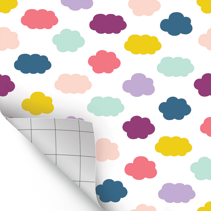 Oh Happy Day Clouds Peel and Stick Decorative Paper-Bulletin Board Paper - Better Than Paper-Tools 4 Teaching-Classroom Decor and More